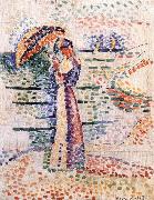 Henri Matisse Woman holding umbrella oil